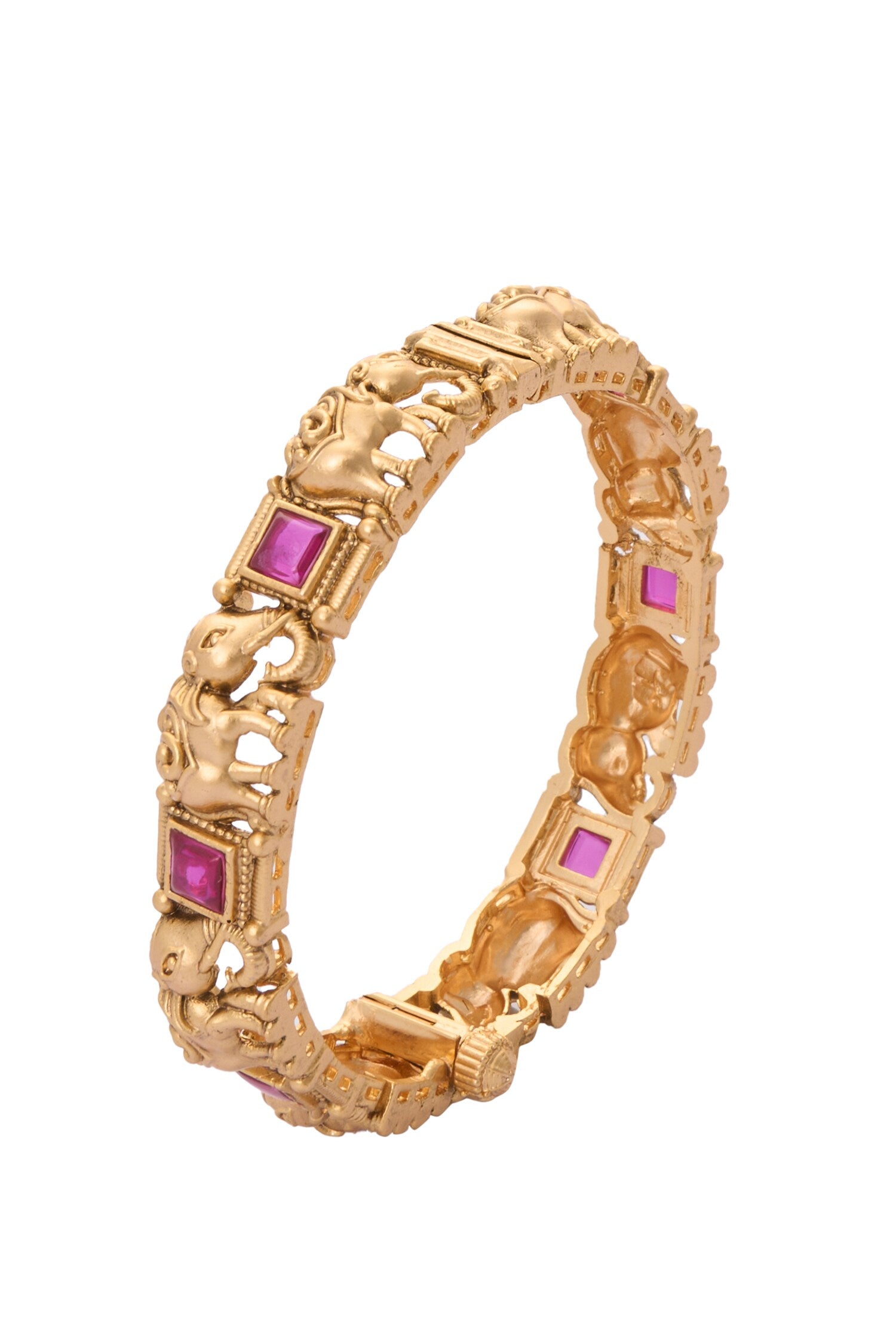 Elephant Carved Bangles-Set of 2 