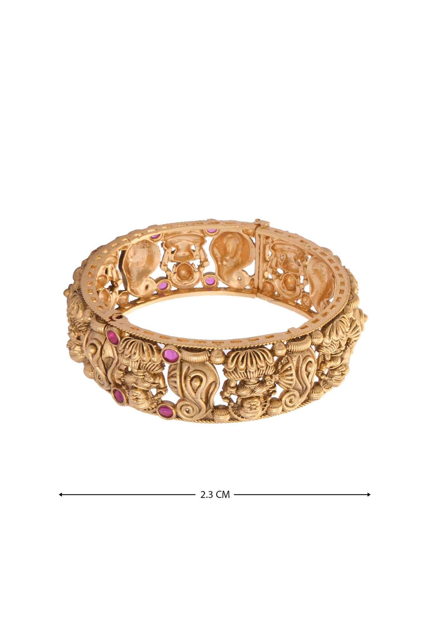 Carved Laxmi Jadau Bangles-Set of 2 