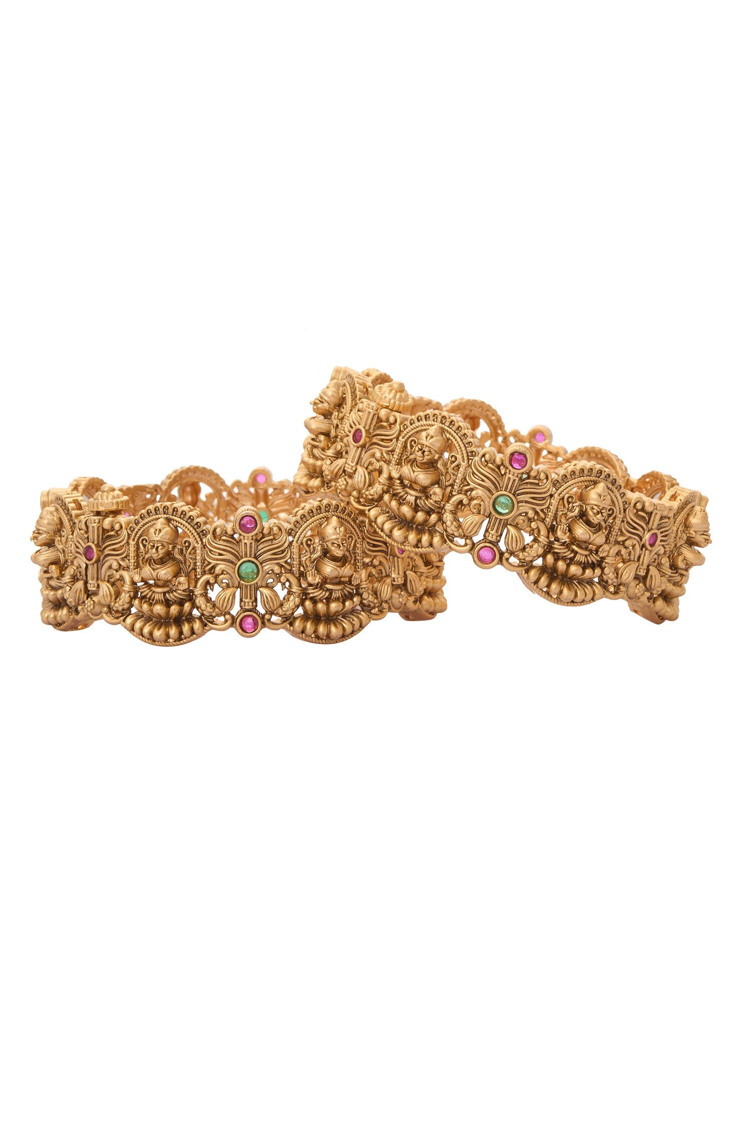 Carved Laxmi Bangles-Set of 2 
