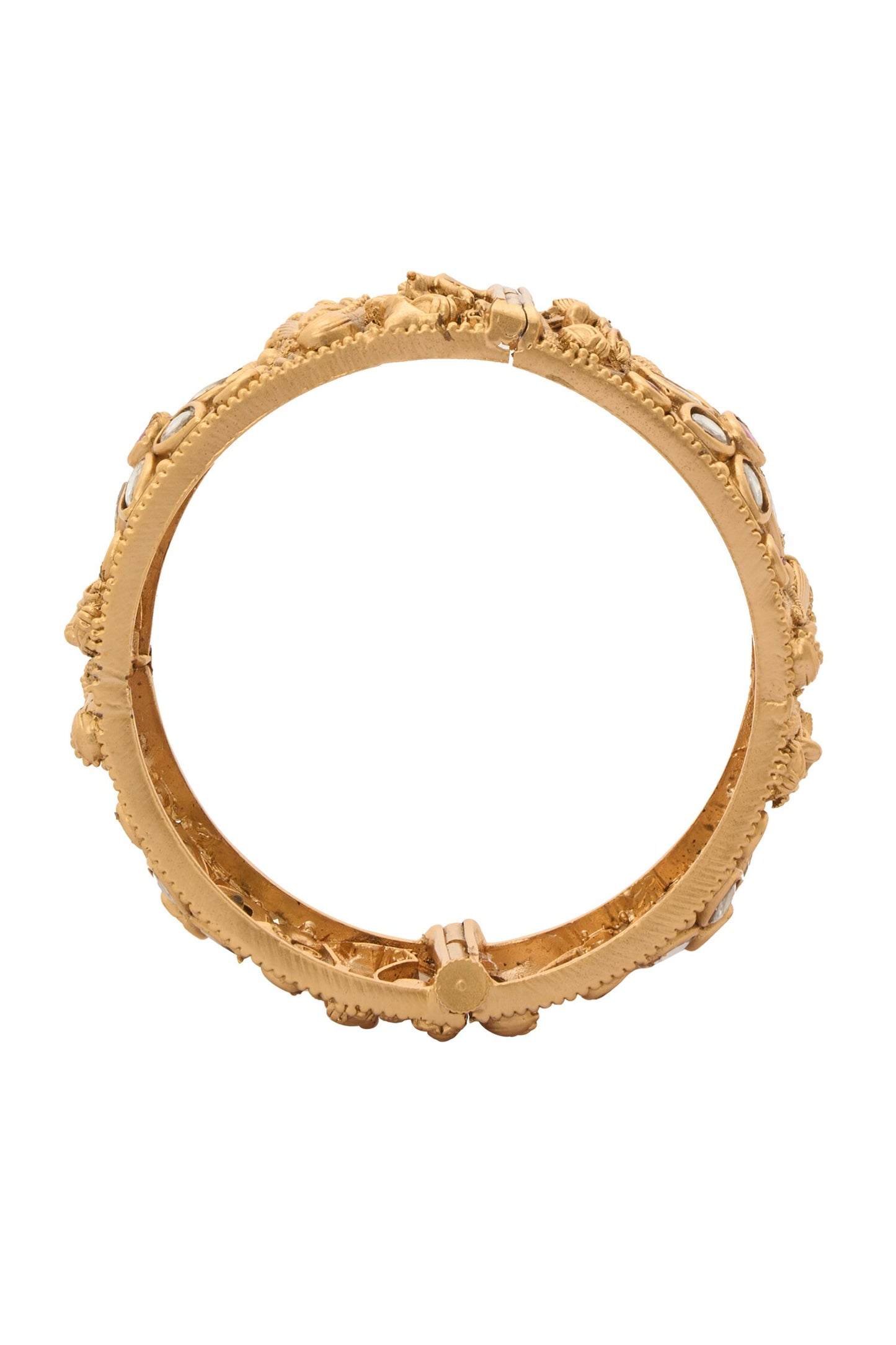 Carved Bride Jadau Bangles-Set of 2 