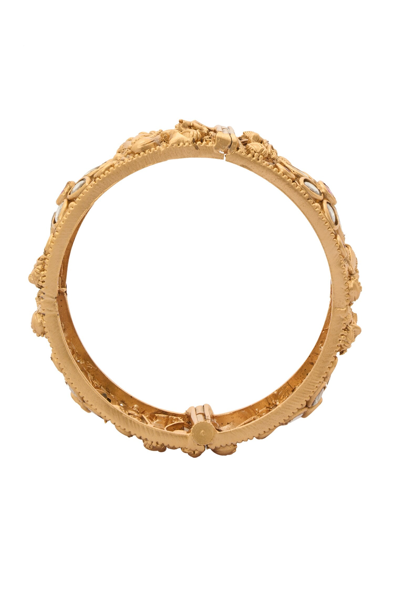 Carved Bride Jadau Bangles-Set of 2 