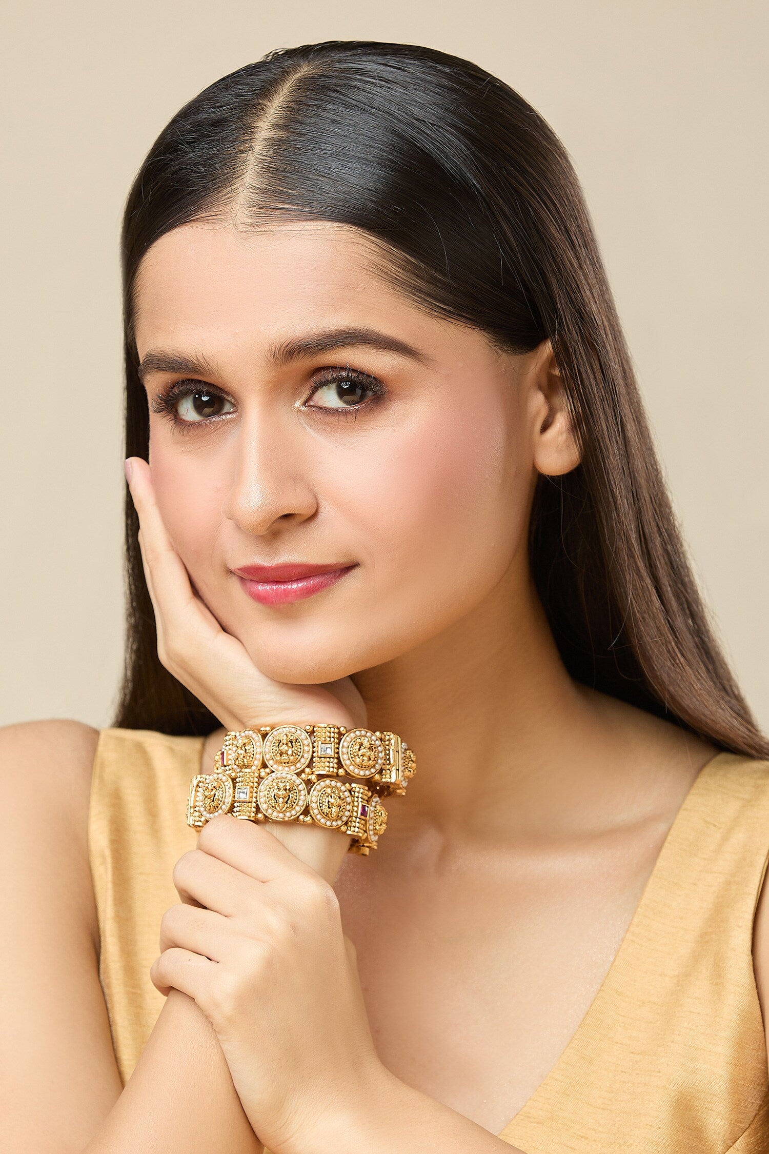 Laxmi Pearl Studded Bangles-Set of 2 