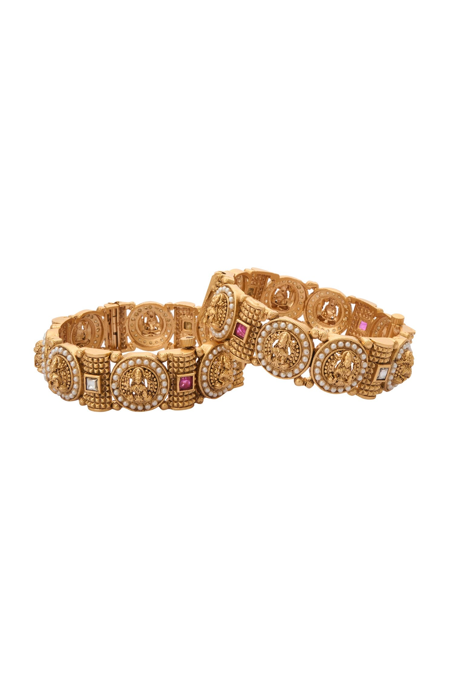 Laxmi Pearl Studded Bangles-Set of 2 