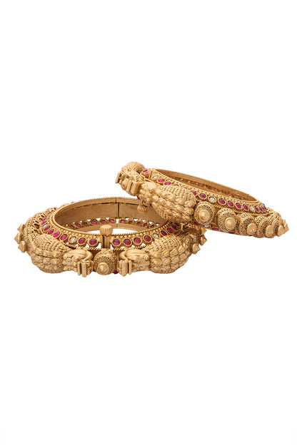 Jadau Embellished 2 Pcs Bangles 