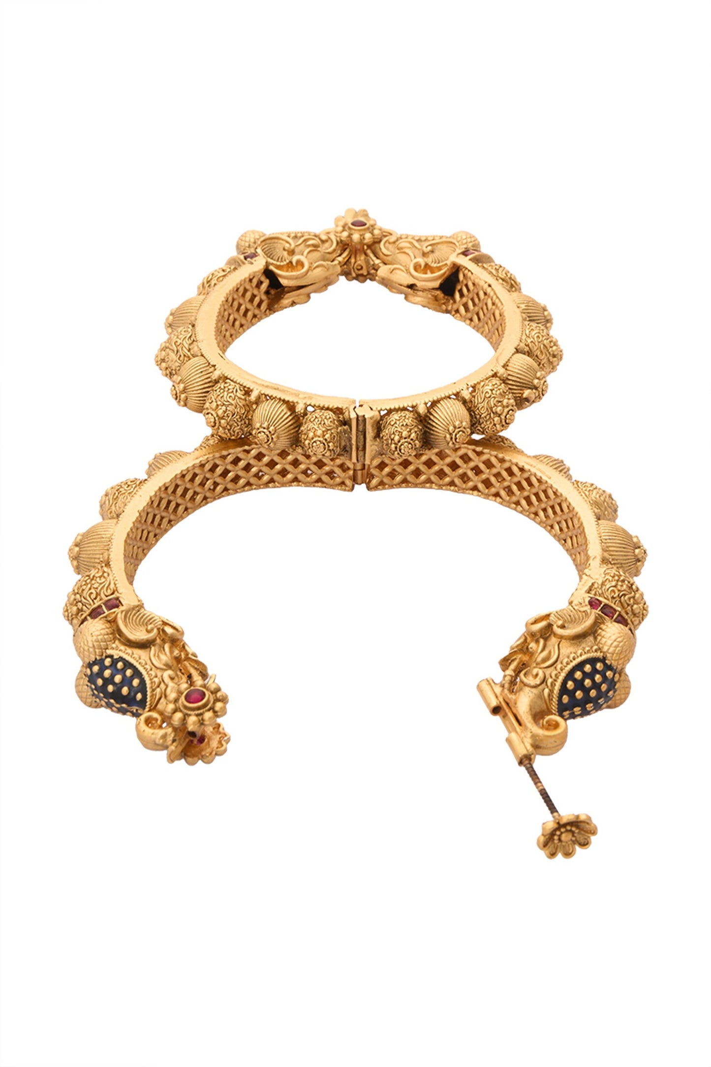 Floral Embellished 2 Pcs Bangles 