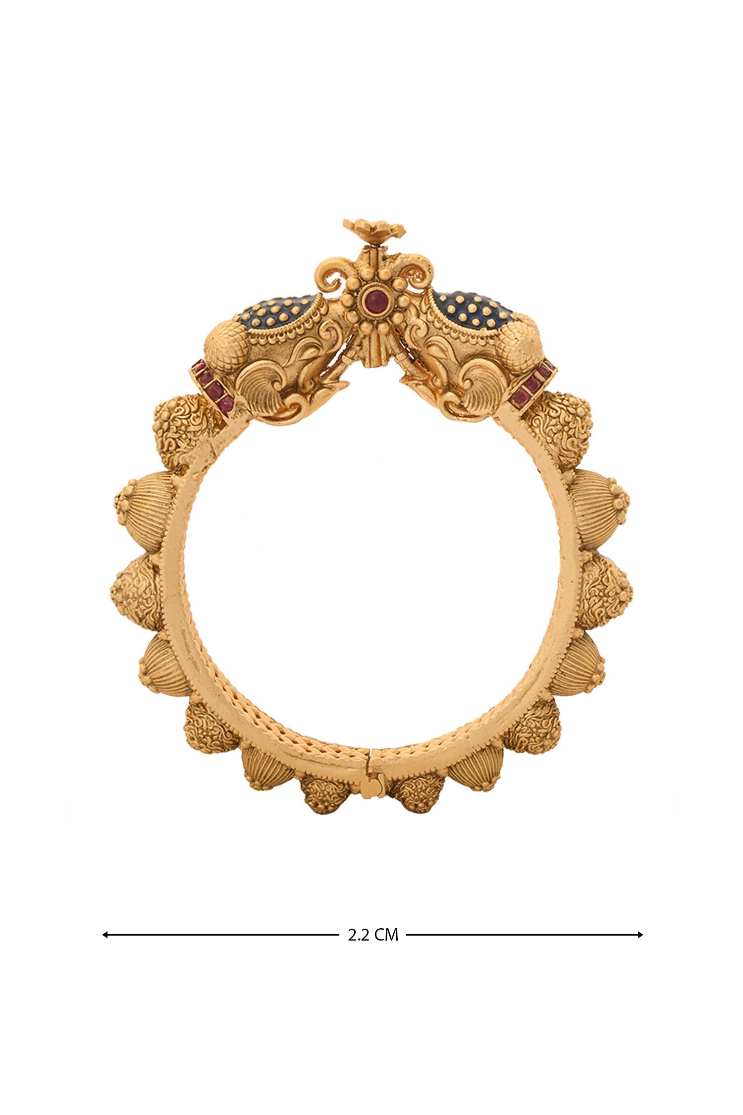 Floral Embellished 2 Pcs Bangles 