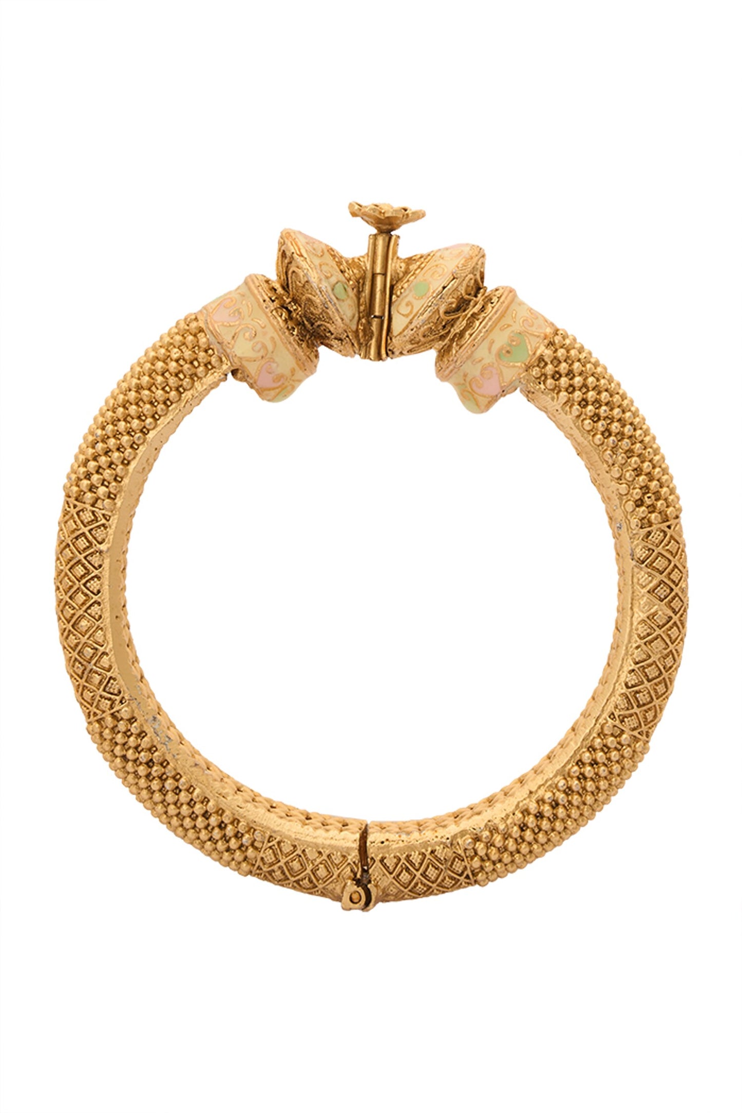 Floral Carved 2 Pcs Bangles 