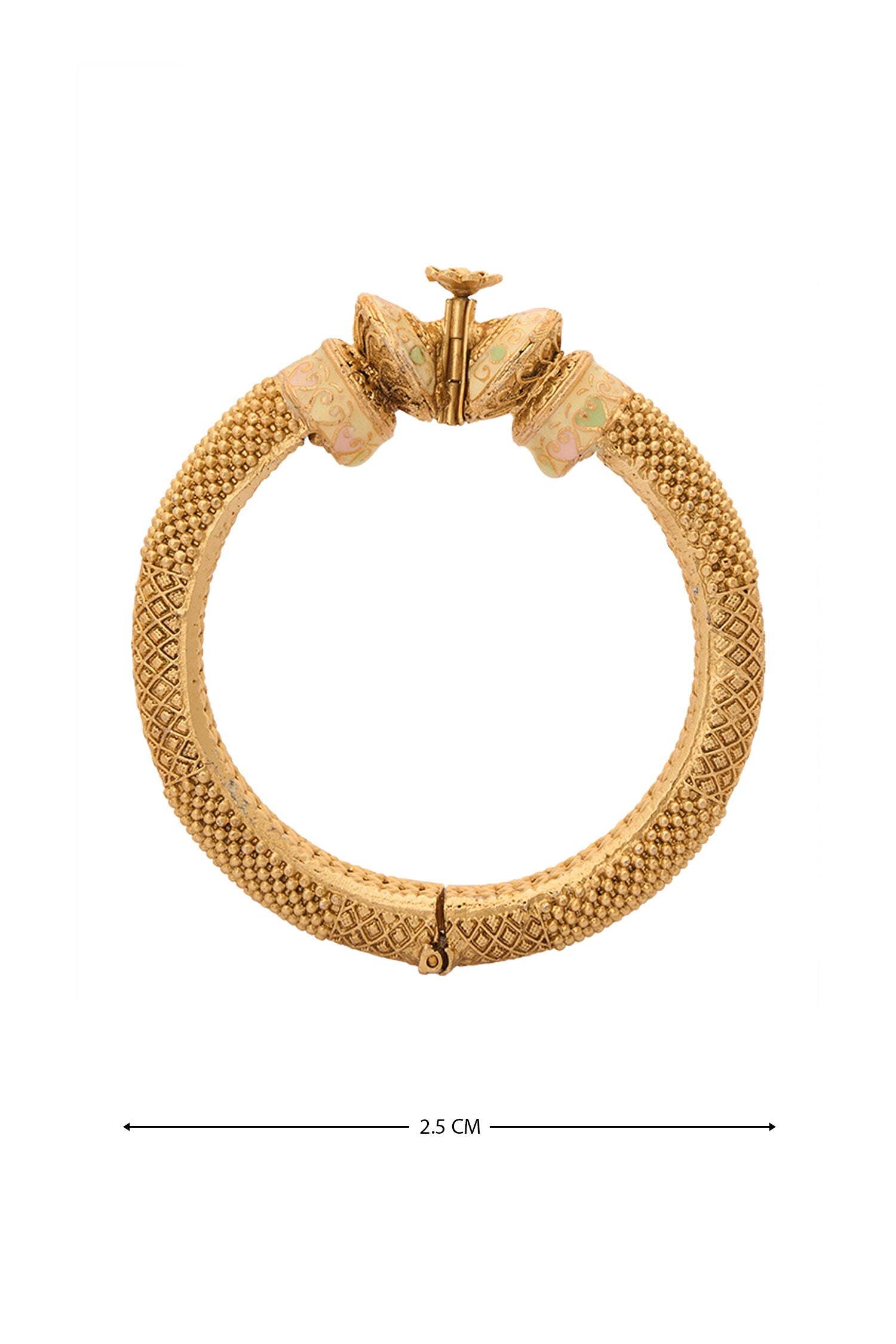 Floral Carved 2 Pcs Bangles 