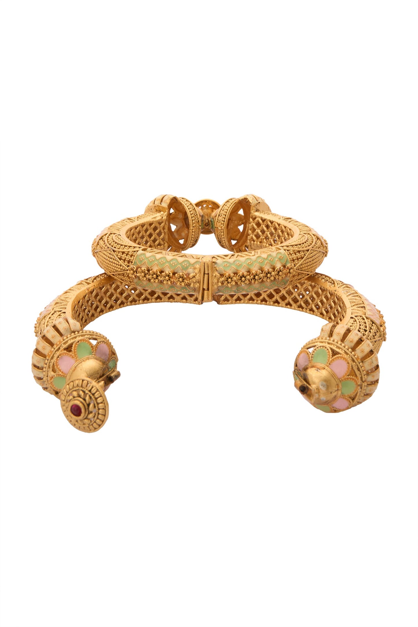 Sphere Floral Carved 2 Pcs Bangles 