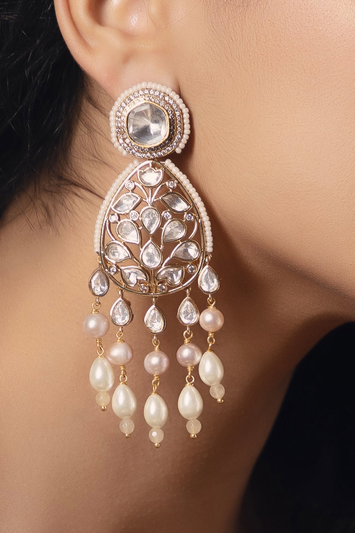 Pearl Embellished Radiant Danglers 