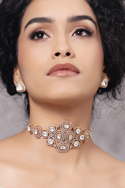 Polki & Pearl Embellished Timeless Choker 