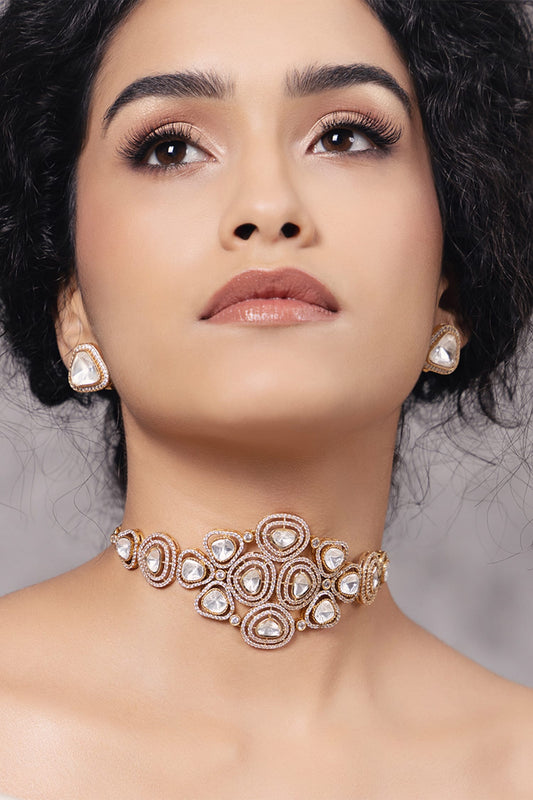 Polki & Pearl Embellished Timeless Choker 