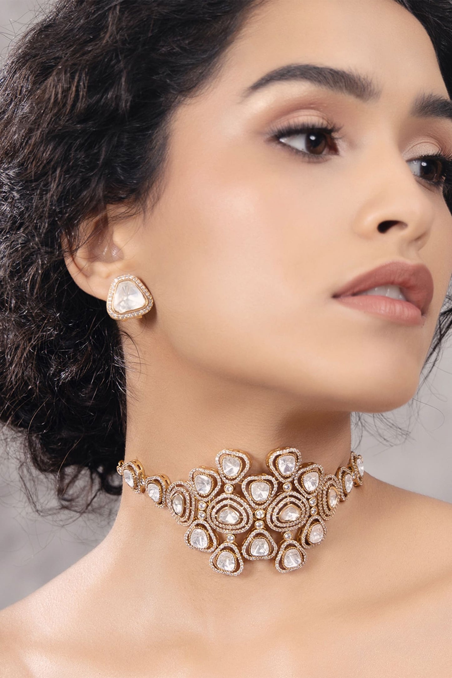 Polki Embellished Choker Necklace 