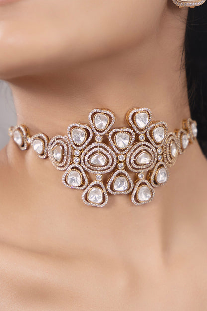 Polki Embellished Choker Necklace 