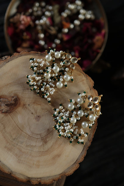 Kundan & Pearl Embellished Earrings 