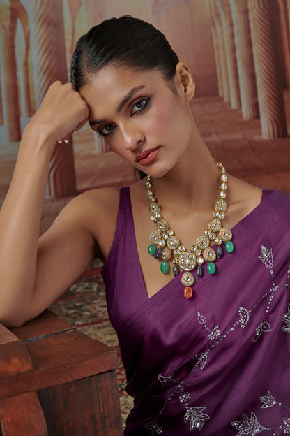 Phoolista Kundan & Stone Embellished Necklace 