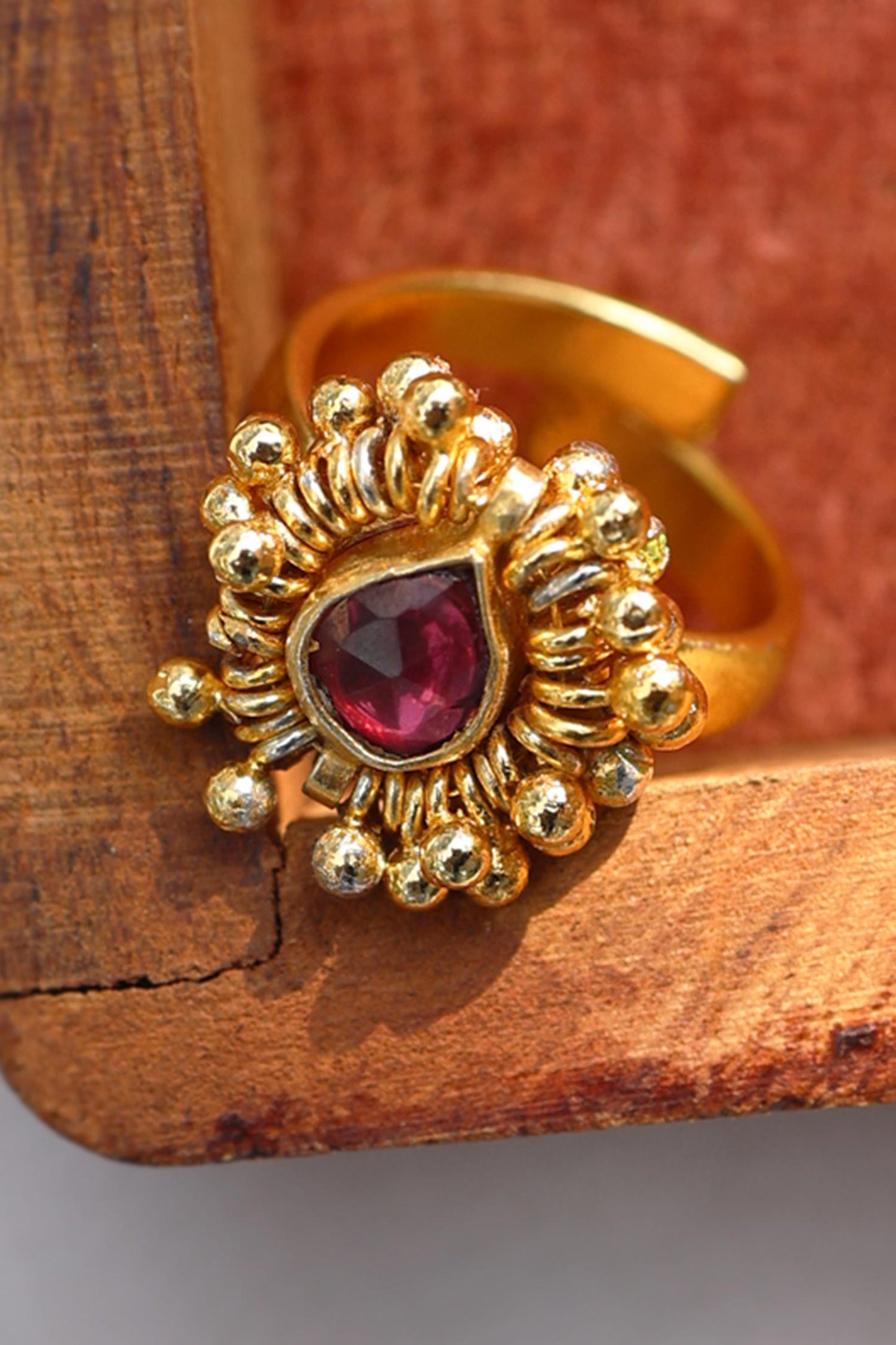 Kundan Fleur Ring 