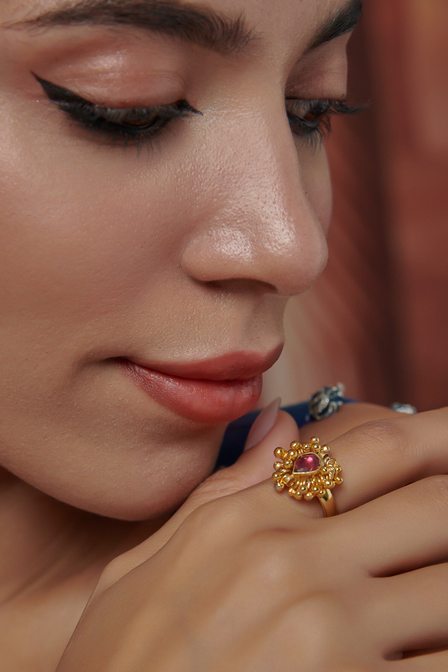 Kundan Fleur Ring 