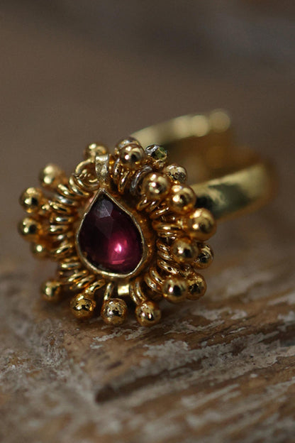 Kundan Fleur Ring 