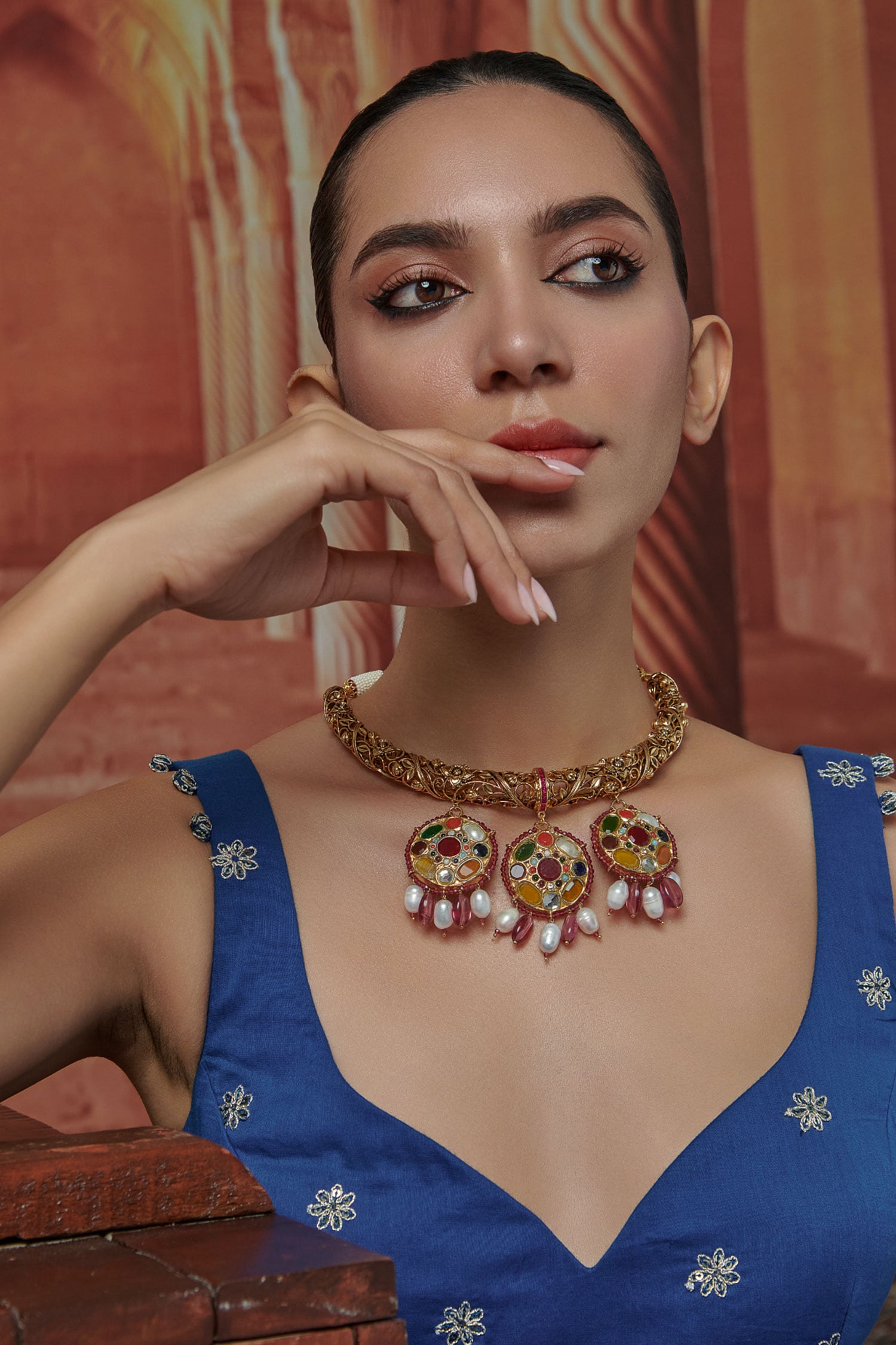 Navrattan Hassli Necklace 