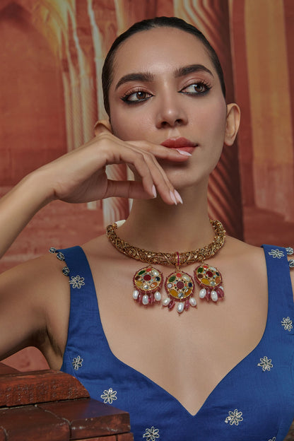 Navrattan Hassli Necklace 