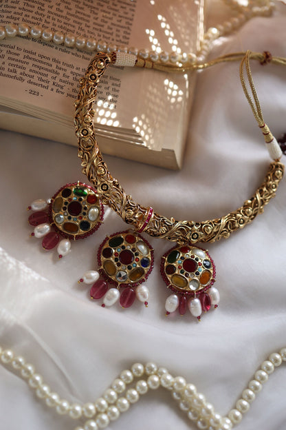 Navrattan Hassli Necklace 
