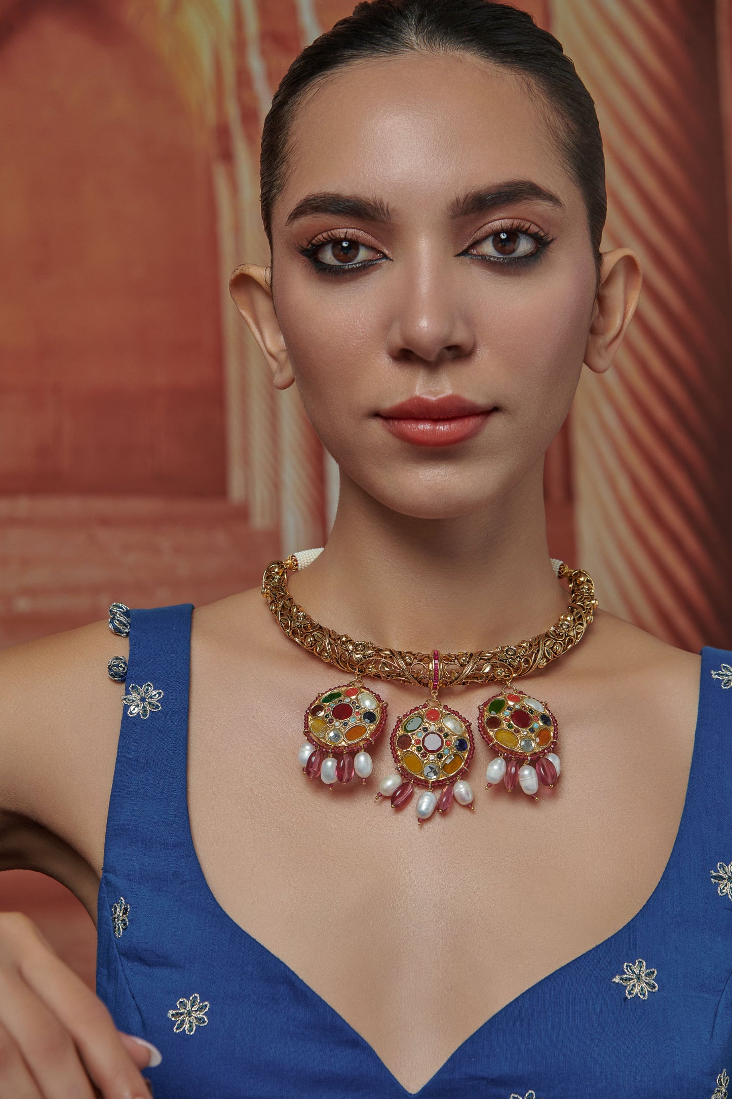 Navrattan Hassli Necklace 