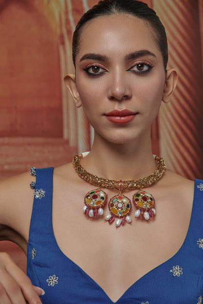 Navrattan Hassli Necklace 