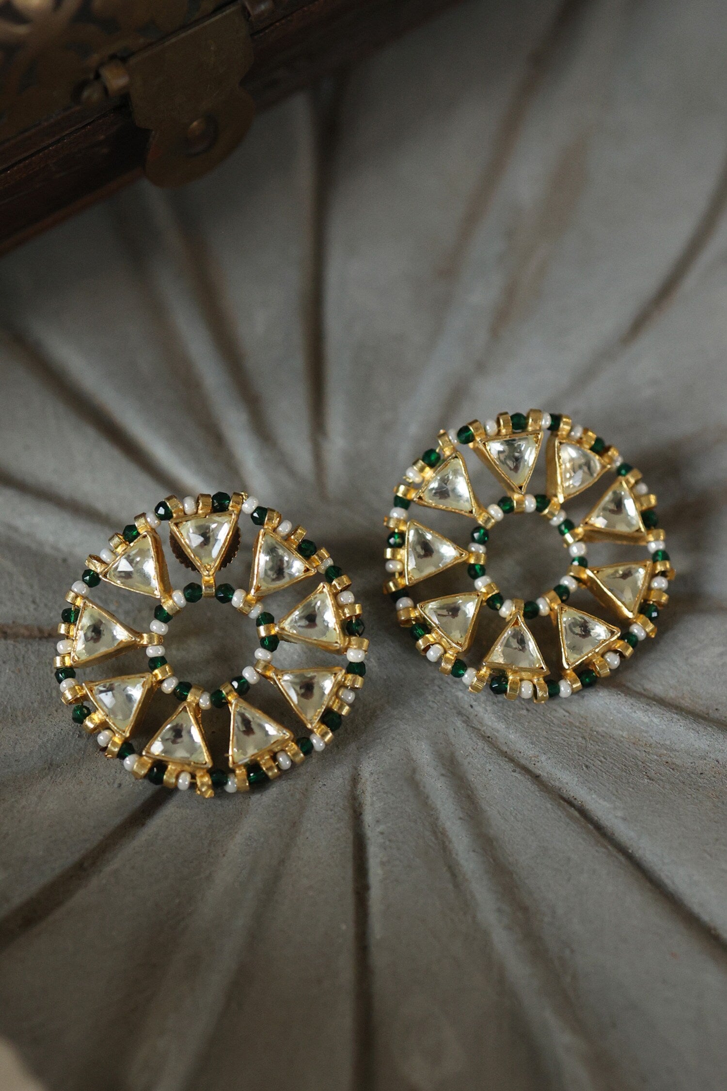 Kundan Embellished Starlet Studs 