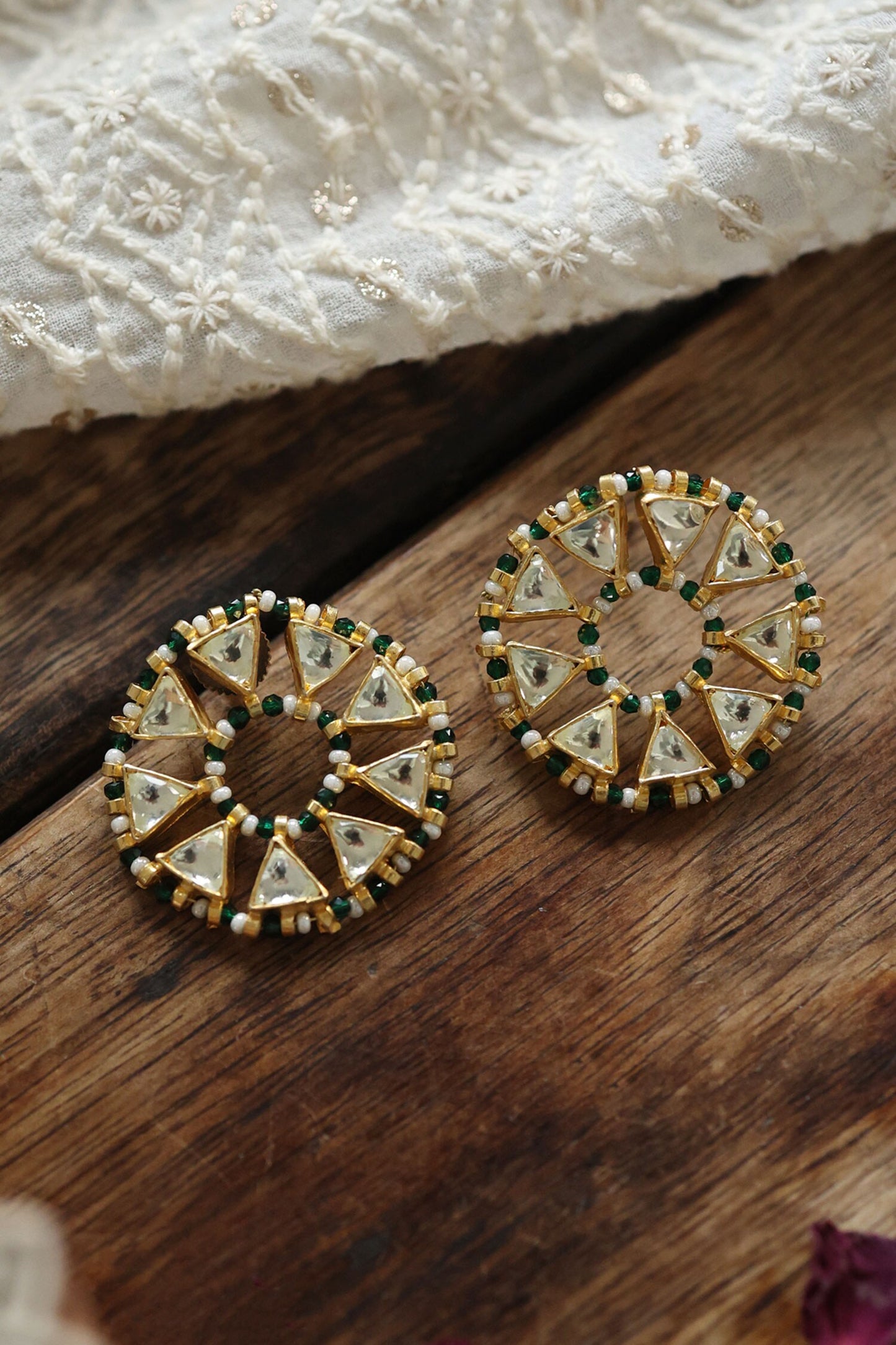 Kundan Embellished Starlet Studs 