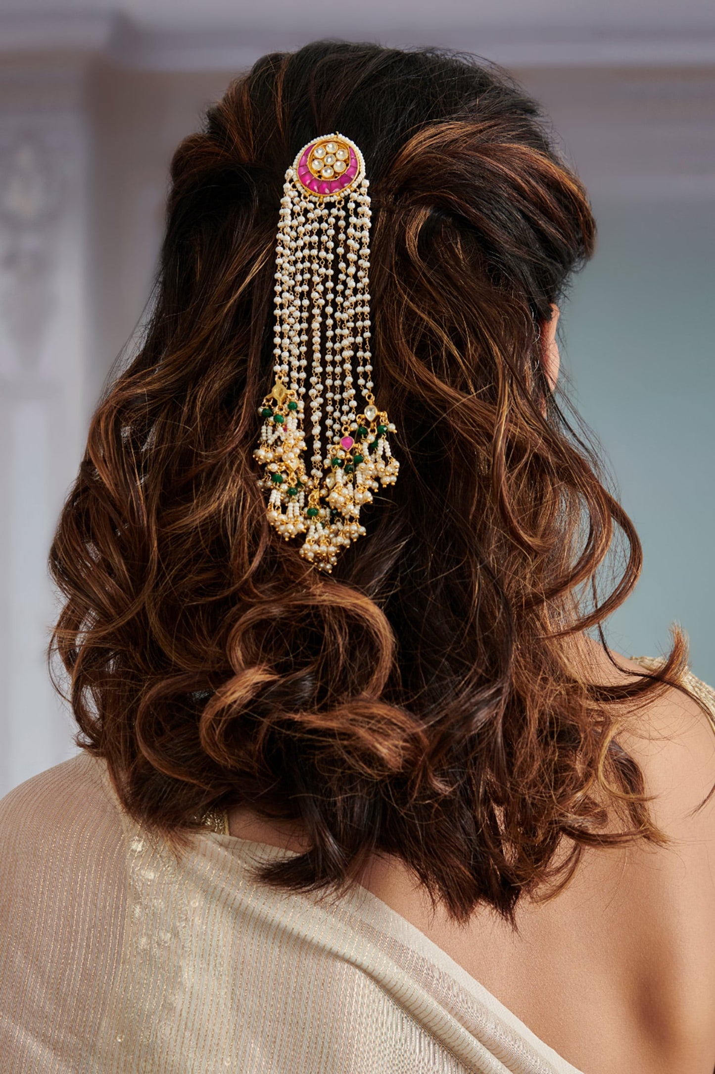 Kundan Braid Pin 