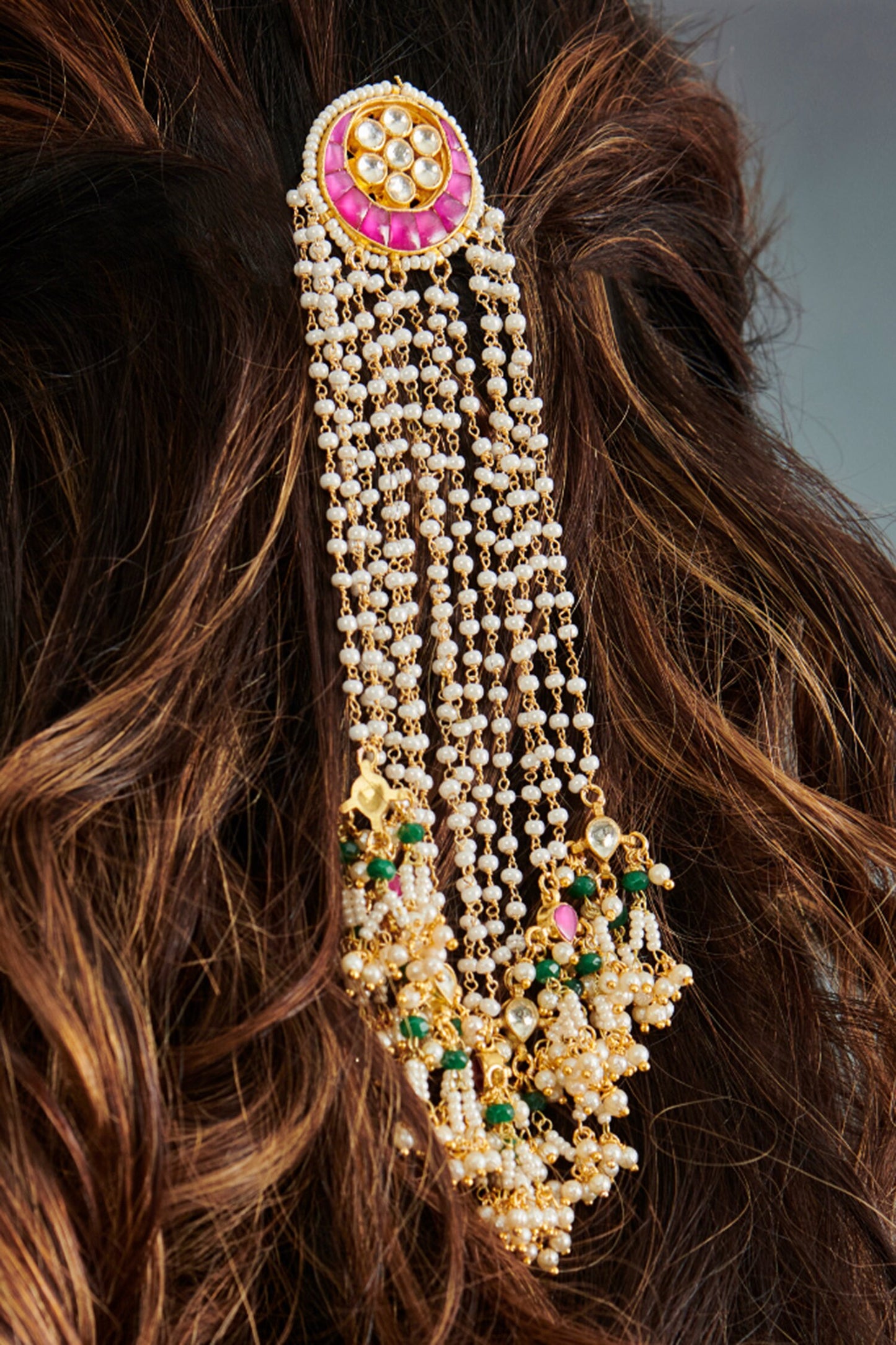 Kundan Braid Pin 