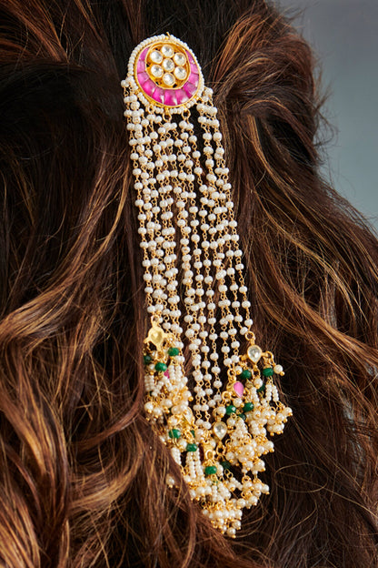 Kundan Braid Pin 