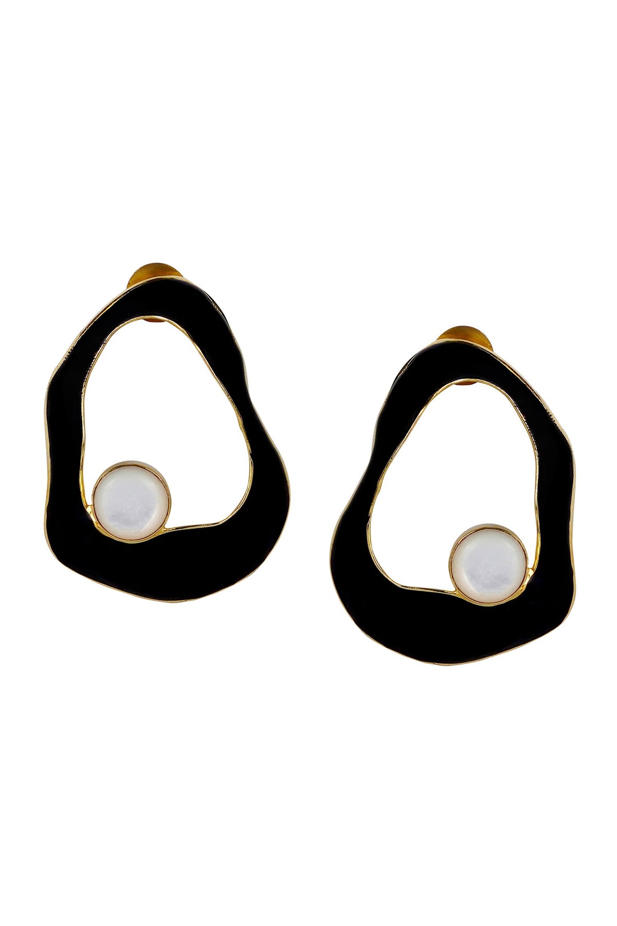 Frost Enameled Earrings 
