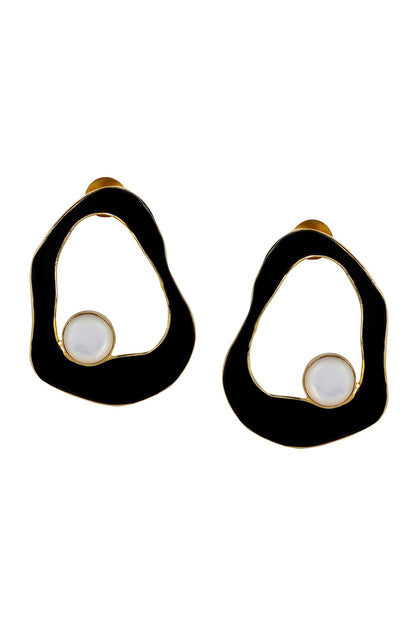 Frost Enameled Earrings 
