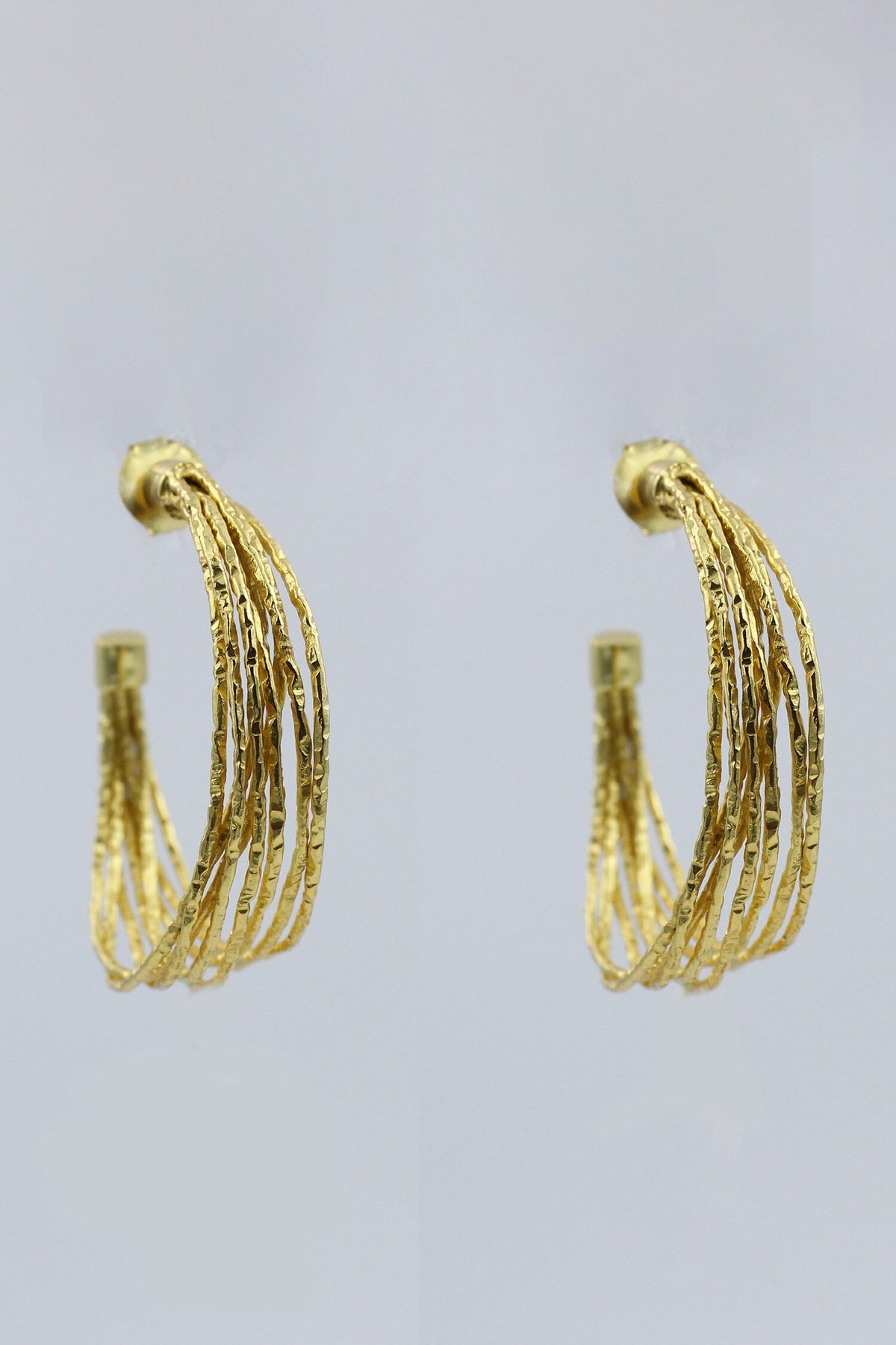 Kiara Textured Hoops 