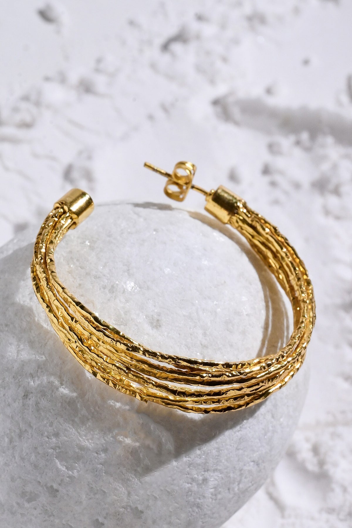 Kiara Textured Hoops 