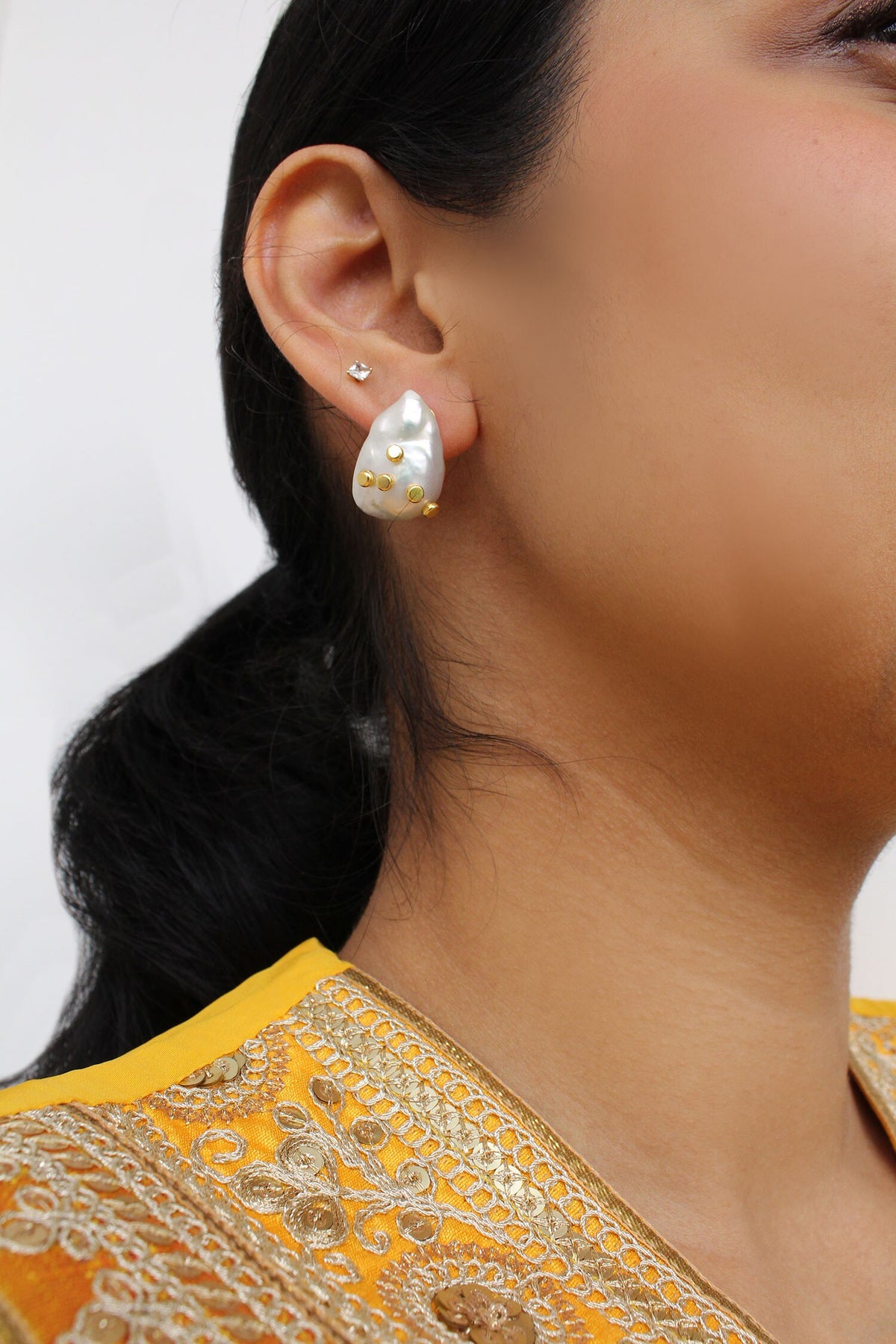 Baroque Pearl Studs 