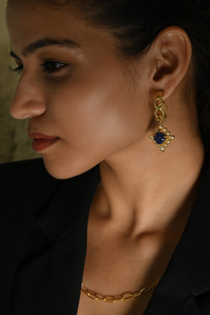Canis Diamond Embellished Earrings 