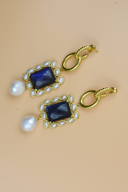 Gris Pearl Drop Earrings 