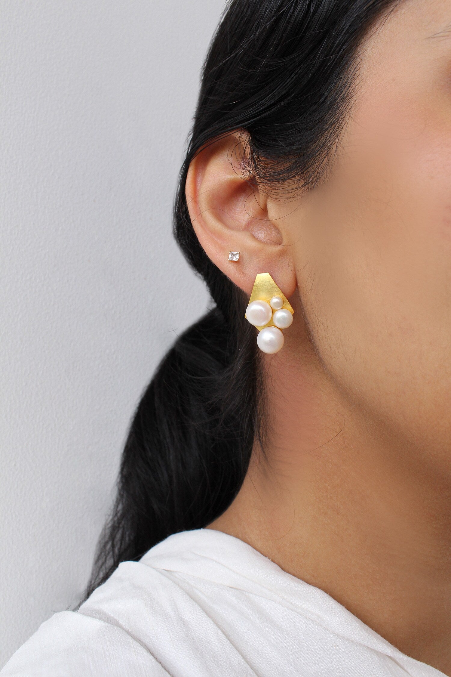 Pearl Embellished Studs 