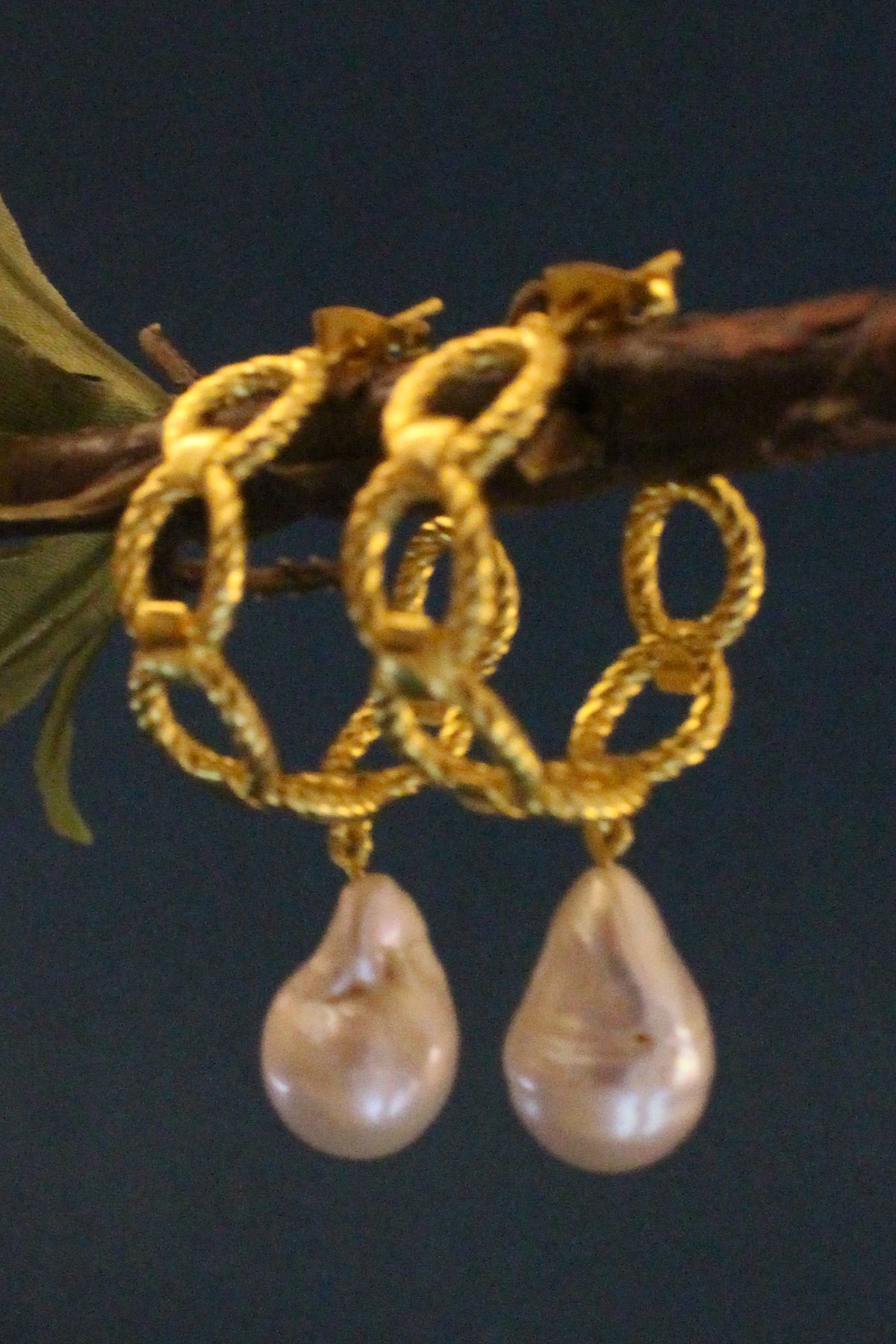 Textured Link Hoops 