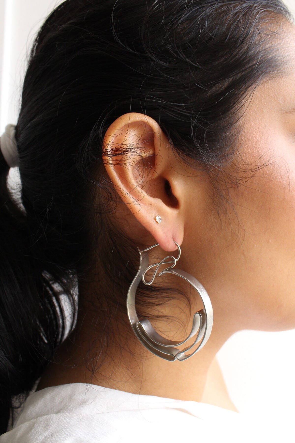 Orion Rippling Ribbon Hoops 