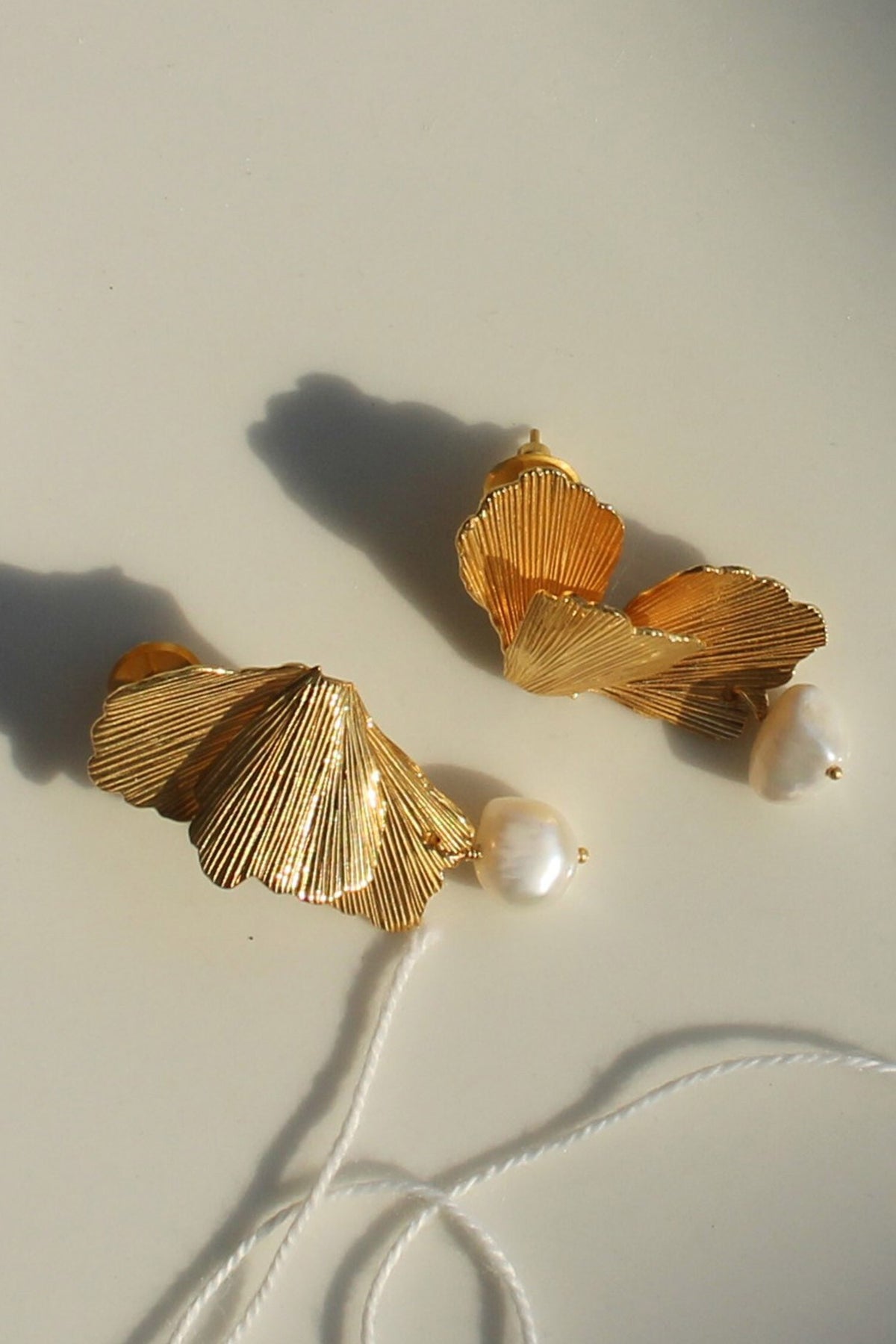 Foliole Moti Pearl Drop Earrings 