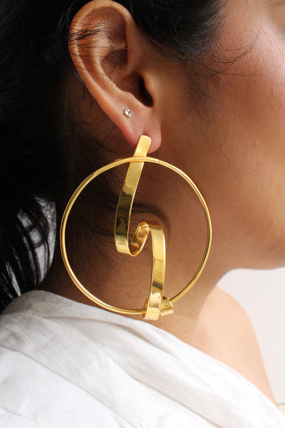 Intertwined Ribbon Hoops 