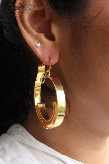 Orion Rippling Pattern Hoops 