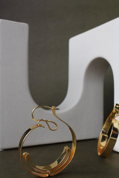 Orion Rippling Pattern Hoops 