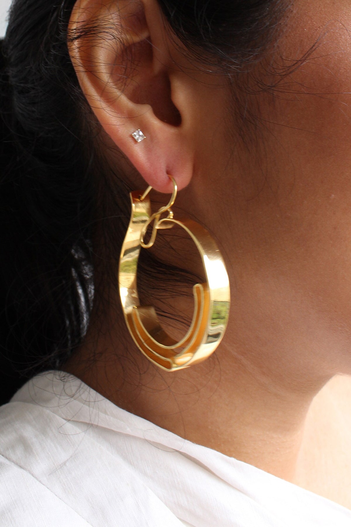 Orion Rippling Pattern Hoops 