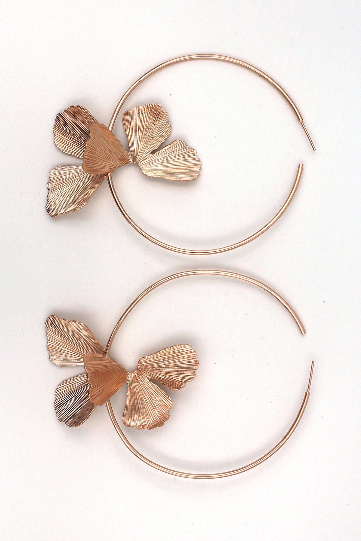 Fiore Textured Petal Hoops 