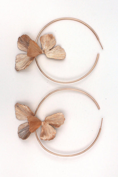 Fiore Textured Petal Hoops 